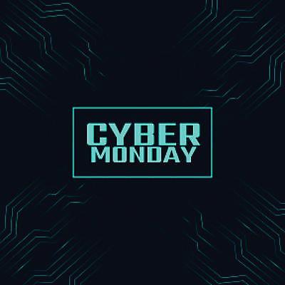 EPS 해외이미지 디자인 백그라운드 일러스트 사람없음 파란색 쇼핑 세일 검은색 사이버먼데이 해외일러스트 컬러 이벤트 파일형식 벡터 이미지허브