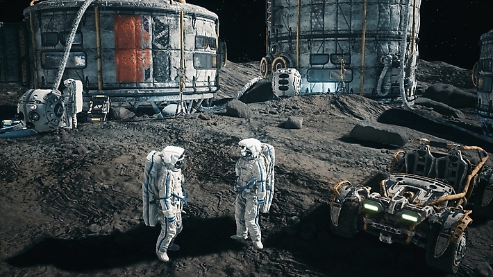 JPG 해외이미지 별 지구 사람 두명 3D 우주 환경 행성 인공위성 우주비행사 달 우주선 디지털합성 SF 해외포토 포토 자연요소 통신 파일형식 이미지허브