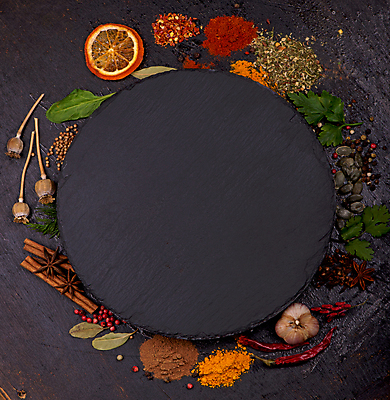 포토 JPG 해외이미지 백그라운드 오렌지 프레임 건조 마늘 사람없음 검은색 가루 허브 시나몬 통후추 카피스페이스 팔각회향 해외포토 식물 컬러 채소 과일 공백 향신료 후추 파일형식 이미지허브