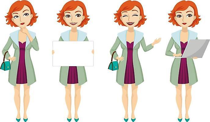 EPS 해외이미지 전신 여자 인물캐릭터 일러스트 프레임 미소 들기 정장 여러명 성인 노트북 세트 핸드백 타이핑 비즈니스우먼 비즈니스캐릭터 고민 성인여자만 해외일러스트 일러캐릭터 캐릭터 옷 감정 다수 가방 비즈니스 모션 표정 사람 전자제품 직장인 여자만 성인만 파일형식 벡터 이미지허브