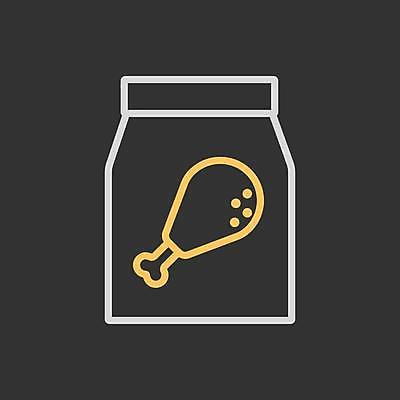 EPS 해외이미지 일러스트 포장 봉투 패스트푸드 사람없음 치킨 닭다리 해외일러스트 인스턴트 닭고기요리 파일형식 벡터 이미지허브