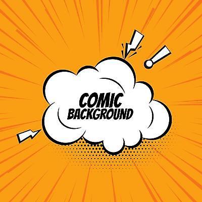 EPS 해외이미지 디자인 백그라운드 말풍선 일러스트 추상 프레임 사람없음 주황색 표현 만화 복고 팝아트 코믹 카툰스타일 팝 해외일러스트 컬러 무늬 그림 파일형식 벡터 이미지허브