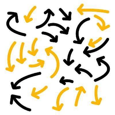 EPS 해외이미지 화살표 일러스트 사람없음 노란색 검은색 디자인소스 해외일러스트 컬러 파일형식 벡터 편집소스 이미지허브