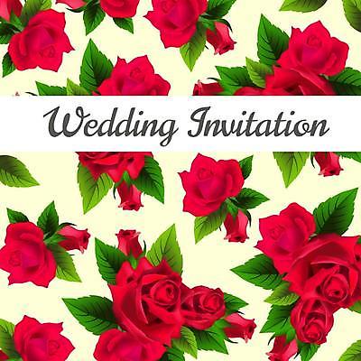 EPS 해외이미지 템플릿 결혼 잎 일러스트 결혼식 타이포그라피 사람없음 장미 청첩장 해외일러스트 식물 문자 꽃 카드_감사 이벤트 파일형식 벡터 이미지허브