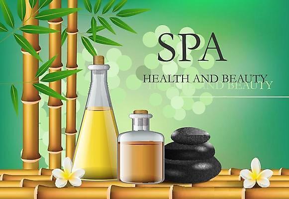 EPS 해외이미지 꽃 포스터 일러스트 사람없음 초록색 스파 조약돌 대나무 스파용품 스톤 아로마오일 해외일러스트 나무 식물 컬러 돌_바위 오일_화장품 오브젝트 파일형식 벡터 이미지허브