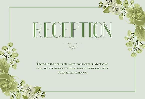 EPS 해외이미지 템플릿 꽃 결혼 잎 일러스트 결혼식 사각프레임 타이포그라피 사람없음 연두색 장미 청첩장 해외일러스트 식물 문자 카드_감사 프레임 이벤트 초록색 사각형 파일형식 벡터 이미지허브