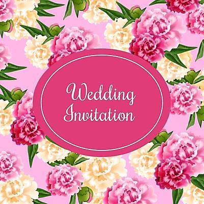 EPS 해외이미지 템플릿 분홍색 결혼 잎 일러스트 결혼식 타이포그라피 사람없음 청첩장 원형프레임 작약 해외일러스트 식물 문자 꽃 컬러 카드_감사 프레임 이벤트 원형 파일형식 벡터 이미지허브