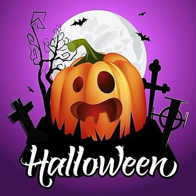 EPS 해외이미지 나무 일러스트 호박 이벤트 사람없음 보라색 할로윈 달 무덤 박쥐 잭오랜턴 해외일러스트 자연요소 식물 컬러 채소 포유류 파일형식 벡터 이미지허브