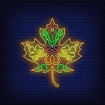 EPS 해외이미지 문양 스티커 잎 일러스트 사람없음 화려 심볼 라인아트 네온 해외일러스트 식물 선 컨셉 파일형식 벡터 이미지허브