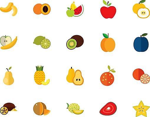 EPS 해외이미지 오렌지 일러스트 단면 수박 바나나 키위 사람없음 여러개 사과 멜론 파인애플 슬라이스 복숭아 라임 서양배 자두 살구 스타후르츠 해외일러스트 다수 과일 배_과일 열대과일 파일형식 벡터 이미지허브