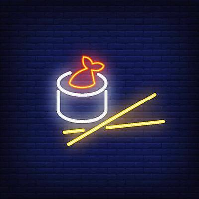 EPS 해외이미지 스티커 일러스트 젓가락 사람없음 화려 심볼 라인아트 네온 롤스시 해외일러스트 선 컨셉 수저 초밥 일본음식 파일형식 벡터 이미지허브