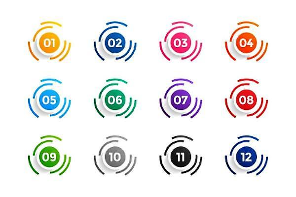 EPS 해외이미지 모양 1 디자인 일러스트 가이드 표시 그래픽 세트 컬러풀 숫자 꼬리표 인포그래픽 정보 원형 발표 수집 심볼 사인 옵션 팩 질서 타이틀 단계 총알 상형문자 충고 표제 항목 스타일 목차 강조 해외일러스트 도형 직업 문자 무기 컬러 라벨 화장품 예절 파일형식 벡터 이미지허브