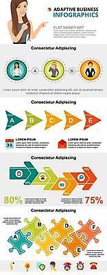 EPS 해외이미지 여자 일러스트 사업가 그래프 여러명 상반신 성인 인포그래픽 정보 가리킴 비즈니스우먼 퍼즐조각 단계 순서 통계자료 성인여자만 해외일러스트 직업 조각 다수 비즈니스 통계 사람 손짓 자료 직장인 퍼즐 여자만 성인만 파일형식 벡터 이미지허브