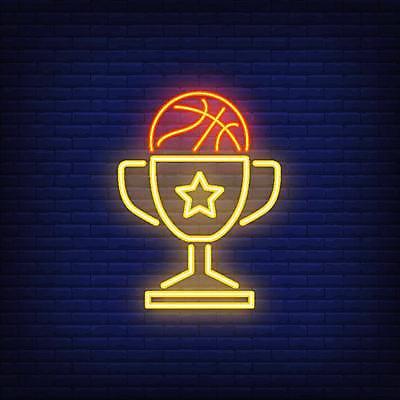EPS 해외이미지 일러스트 농구 농구공 사람없음 트로피 네온 해외일러스트 공 구기 상_우승 파일형식 벡터 이미지허브