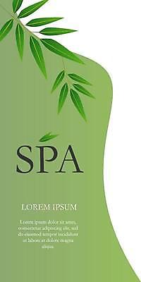 EPS 해외이미지 포스터 일러스트 사람없음 초록색 스파 풀잎 해외일러스트 컬러 잎 풀_식물 파일형식 벡터 이미지허브