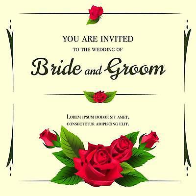 EPS 해외이미지 템플릿 결혼 잎 일러스트 결혼식 사각프레임 타이포그라피 사람없음 장미 노란색 청첩장 해외일러스트 식물 문자 꽃 컬러 카드_감사 프레임 이벤트 사각형 파일형식 벡터 이미지허브