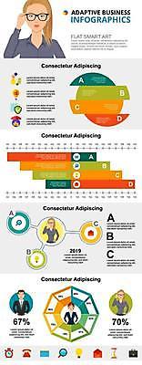 EPS 해외이미지 여자 남자 일러스트 사업가 그래프 여러명 상반신 성인 인포그래픽 정보 비즈니스맨 비즈니스우먼 순서 통계자료 성인만 안경낌 해외일러스트 직업 안경 다수 비즈니스 통계 사람 자료 직장인 파일형식 벡터 이미지허브