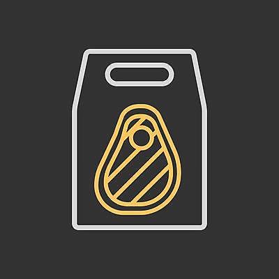 EPS 해외이미지 일러스트 포장 육류 사람없음 종이봉투 해외일러스트 식재료 봉투 파일형식 벡터 이미지허브