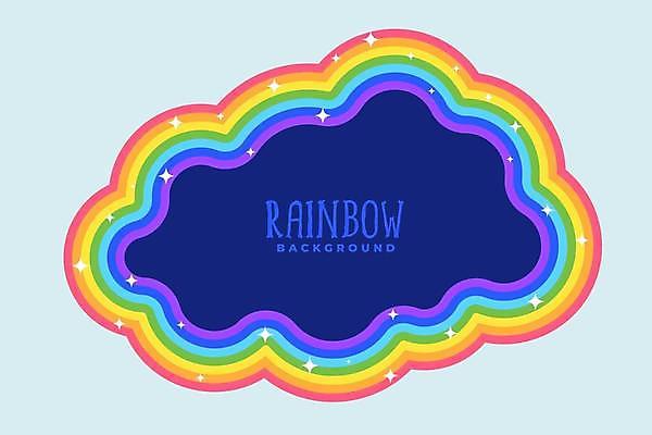 EPS 해외이미지 백그라운드 무지개 일러스트 프레임 사람없음 무지개색 카피스페이스 해외일러스트 자연요소 컬러풀 공백 파일형식 벡터 이미지허브