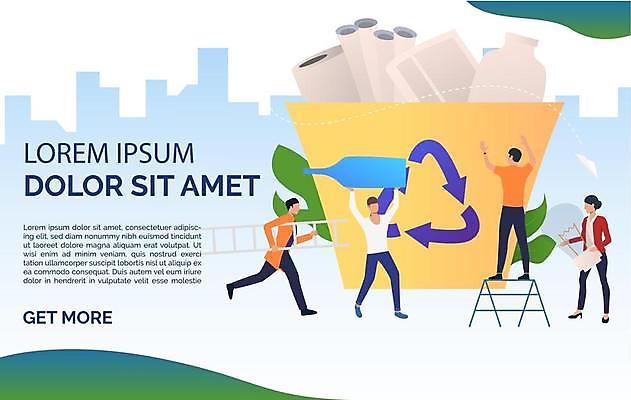 EPS 해외이미지 전신 여자 남자 하늘색 일러스트 전구 사다리 유리병 서기 들기 여러명 성인 달리기 재활용 쓰레기통 환경오염 캔 쓰레기 친환경 분리수거 분리수거함 성인만 해외일러스트 다수 컨셉 모션 병_용기 사람 파란색 환경 도구 수거함 파일형식 벡터 이미지허브