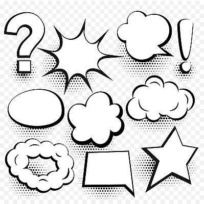 EPS 해외이미지 디자인 백그라운드 말풍선 스티커 생각 일러스트 추상 사람없음 세트 공백 표현 느낌표 만화 복고 팝아트 코믹 카툰스타일 엘리먼트 팝 효과 해외일러스트 기호 무늬 그림 파일형식 벡터 이미지허브