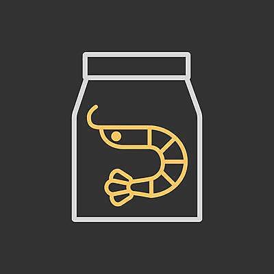 EPS 해외이미지 일러스트 포장 새우 사람없음 종이봉투 해물요리 새우요리 해외일러스트 음식 봉투 갑각류 해산물 파일형식 벡터 이미지허브