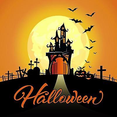 EPS 해외이미지 일러스트 호박 주택 타이포그라피 사람없음 노란색 할로윈 달 복고 박쥐 잭오랜턴 해외일러스트 자연요소 문자 컬러 채소 포유류 건물 파일형식 벡터 이미지허브