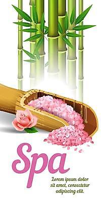 EPS 해외이미지 꽃 포스터 일러스트 사람없음 스파 대나무 스파용품 스쿱 입욕소금 해외일러스트 나무 식물 미용용품 오브젝트 소금 파일형식 벡터 이미지허브