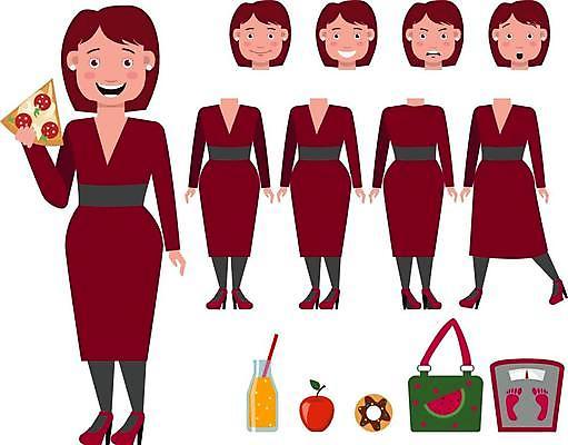 EPS 해외이미지 디자인 감정 포즈 신체 다이어트 가방 일러스트 피자 건강 창조 사람 그래픽 세트 주스 플랫 도넛 사과 몸무게 플러스 먹기 비만 심볼 사인 눈금 치수 문제 애니메이션 습관 고립 엘리먼트 해로움 셀룰라이트 해외일러스트 기호 잡화 음료 컨셉 과일 모션 디저트 패스트푸드 서양음식 몸매 파일형식 벡터 이미지허브