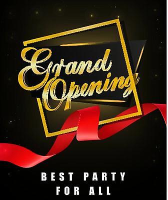 EPS 해외이미지 템플릿 포스터 리본 일러스트 기념 이벤트 타이포그라피 사람없음 검은색 정사각형 오픈행사 해외일러스트 도형 문자 컬러 오픈 파일형식 벡터 이미지허브