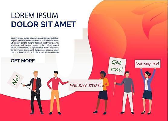 EPS 해외이미지 디자인 여자 포스터 컨셉 일러스트 그래픽 걷기 확성기 힘 방 플랫 군중 심볼 오브젝트 사인 클럽 그림 리더 싸움 상아 반대 고립 그만 엘리먼트 위기 해외일러스트 모션 사람 파일형식 벡터 이미지허브