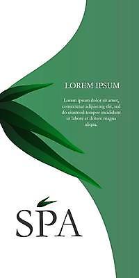 EPS 해외이미지 포스터 일러스트 사람없음 초록색 스파 풀잎 해외일러스트 컬러 잎 풀_식물 파일형식 벡터 이미지허브