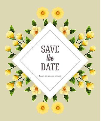 EPS 해외이미지 꽃 잎 카드템플릿 일러스트 프레임 타이포그라피 사람없음 노란색 꽃봉오리 베이지색 해외일러스트 식물 템플릿 문자 컬러 카드_감사 파일형식 벡터 이미지허브