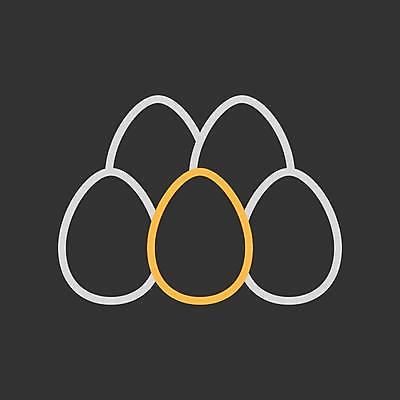 EPS 해외이미지 일러스트 사람없음 계란 검은색 해외일러스트 컬러 알 파일형식 벡터 이미지허브