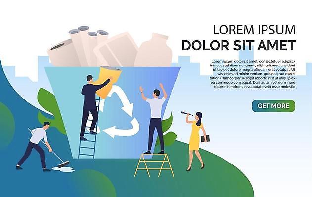 EPS 해외이미지 전신 여자 남자 일러스트 사다리 서기 들기 여러명 성인 재활용 망원경 쓰레기통 환경오염 캔 쓰레기 버리기 친환경 분리수거 닦기 분리수거함 성인만 해외일러스트 다수 컨셉 모션 사람 환경 도구 수거함 파일형식 벡터 이미지허브