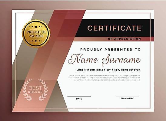 EPS 해외이미지 템플릿 일러스트 비즈니스 사람없음 흰색 심플 대각선 월계수 증명서 해외일러스트 선 컬러 파일형식 벡터 이미지허브