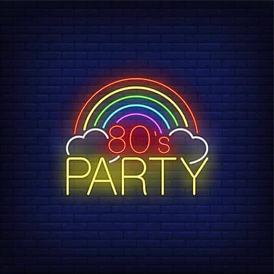 EPS 해외이미지 구름 무지개 일러스트 텍스트 사람없음 빛 파티 디스코 80년대 해외일러스트 자연요소 음악 이벤트 춤 파일형식 벡터 이미지허브