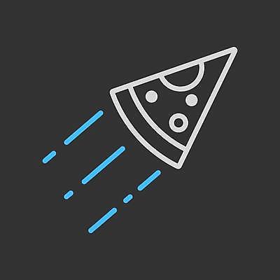 EPS 해외이미지 일러스트 피자 사람없음 검은색 피자조각 해외일러스트 컬러 조각 패스트푸드 서양음식 파일형식 벡터 이미지허브