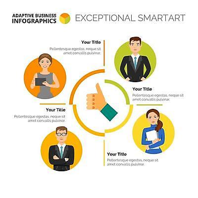 EPS 해외이미지 손 여자 남자 일러스트 비즈니스 협력 들기 여러명 상반신 성인 신체부위 자료 인포그래픽 최고 비즈니스맨 비즈니스우먼 플랫 성인만 해외일러스트 다수 모션 사람 직장인 파일형식 벡터 이미지허브