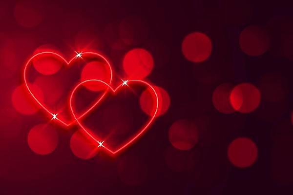 EPS 해외이미지 디자인 행복 백그라운드 일러스트 사랑 사람없음 빨간색 빛 하트 축하 보케 네온 효과 해외일러스트 모양 감정 컬러 컨셉 파일형식 벡터 이미지허브