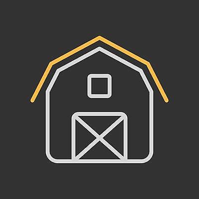 EPS 해외이미지 디자인 산업 농업 일러스트 건물 농장 문 검은색 어둠 농부 심볼 창고 사인 대문 수납 외양간 격납고 밭일 차고 해외일러스트 직업 건축물 컬러 파일형식 벡터 건축 이미지허브