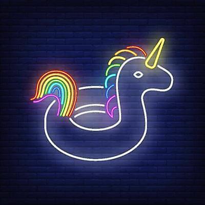 EPS 해외이미지 스티커 일러스트 사람없음 컬러풀 화려 심볼 라인아트 네온 튜브 유니콘 해외일러스트 선 컬러 컨셉 파일형식 벡터 이미지허브