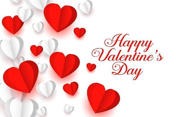 EPS 해외이미지 디자인 행복 백그라운드 일러스트 발렌타인데이 사랑 사람없음 빨간색 하트 축하 해외일러스트 모양 감정 컬러 컨셉 데이이벤트 파일형식 벡터 이미지허브