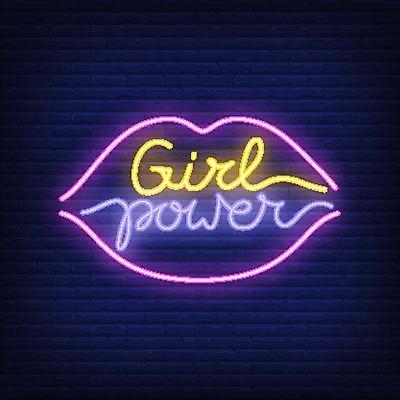 EPS 해외이미지 스티커 일러스트 타이포그라피 사람없음 힘 화려 심볼 라인아트 입술 네온 해외일러스트 문자 선 컨셉 신체부위 파일형식 벡터 이미지허브