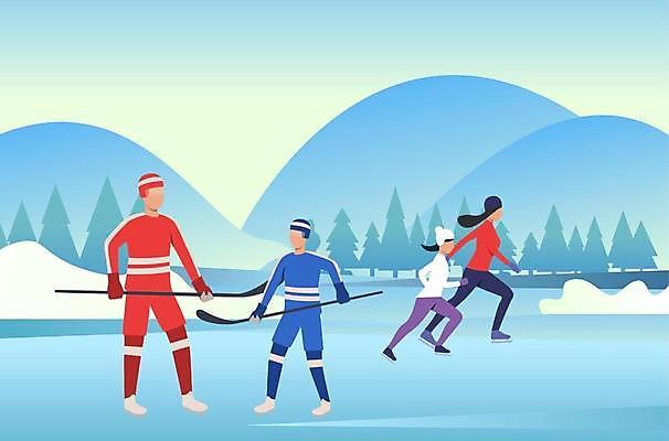 EPS 해외이미지 여자 남자 겨울 일러스트 가족 산 소년 여러명 성인 라이프 피겨스케이팅 아이스하키 빙판 하키채 아이스하키복 해외일러스트 피겨화 계절 어린이 다수 신발 유니폼 관계 겨울스포츠 사람 생활 스케이팅 하키 하키용품 파일형식 벡터 이미지허브