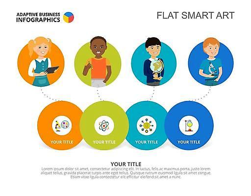 EPS 해외이미지 학생 여자 남자 어린이 과학 일러스트 현미경 들기 소년 여러명 지구본 자료 인포그래픽 원형 플랫 과학교육 어린이만 해외일러스트 도형 교육 다수 모션 실험기구 사람 파일형식 벡터 이미지허브