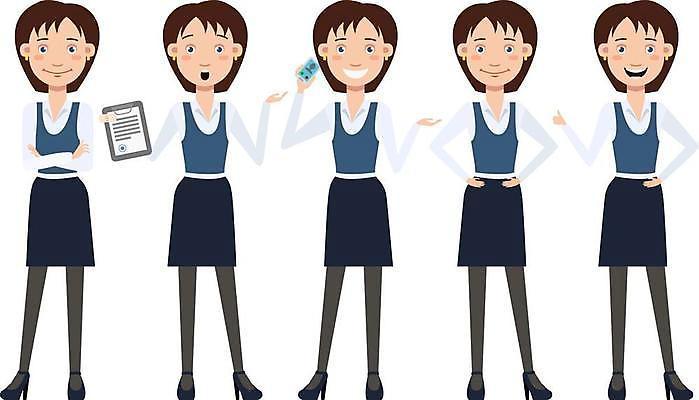 EPS 해외이미지 전신 여자 인물캐릭터 허리손 일러스트 들기 정장 여러명 성인 세트 팔짱 놀람 비즈니스우먼 비즈니스캐릭터 따봉 성인만 해외일러스트 일러캐릭터 캐릭터 옷 감정 포즈 다수 비즈니스 모션 표정 사람 최고 직장인 파일형식 벡터 이미지허브