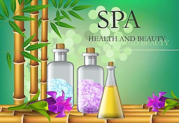 EPS 해외이미지 꽃 일러스트 유리병 타이포그라피 사람없음 초록색 뷰티 스파 대나무 보케 아로마 스파용품 아로마오일 해외일러스트 나무 식물 문자 컬러 병_용기 오일_화장품 오브젝트 파일형식 벡터 이미지허브