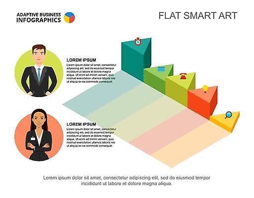 EPS 해외이미지 여자 남자 일러스트 비즈니스 관리 상반신 성인 두명 팔짱 자료 인포그래픽 비즈니스맨 비즈니스우먼 플랫 삼각형 경영 성인만 해외일러스트 도형 모션 사람 직장인 파일형식 벡터 이미지허브