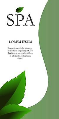 EPS 해외이미지 포스터 일러스트 나뭇잎 사람없음 초록색 스파 해외일러스트 컬러 잎 파일형식 벡터 이미지허브